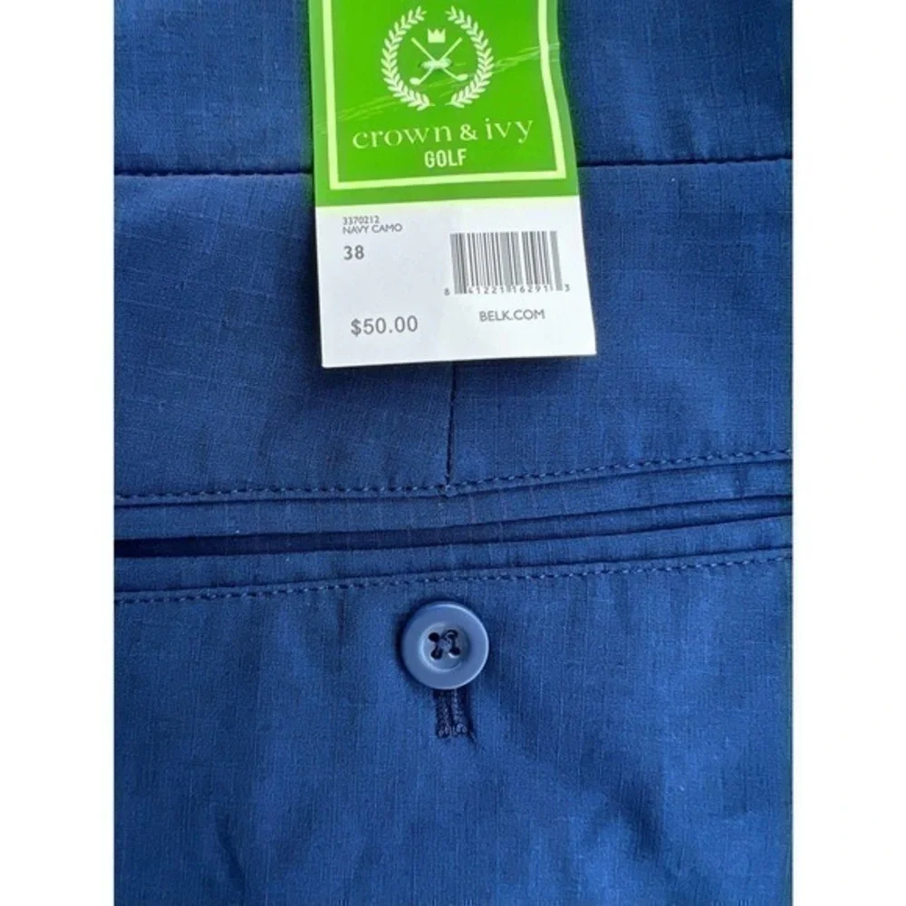 Crown & Ivy blue golf shorts NWT 38”